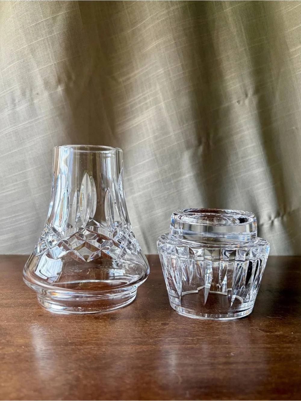Vintage Waterford Crystal Lismore Hurricane Fairy Lamp